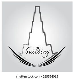 vector city building black icon design in vector format
