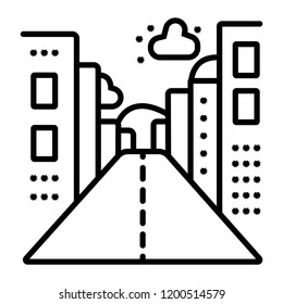 Vector city buildings icon illustration 