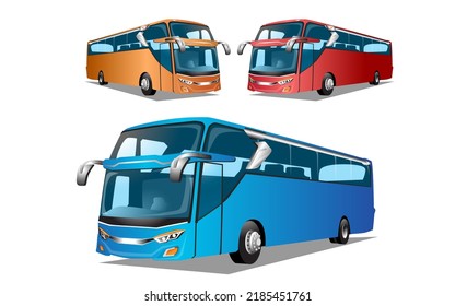 Vector city bus mockups are suitable for advertising designs, illustrations and service company mascots in the transportation sector.