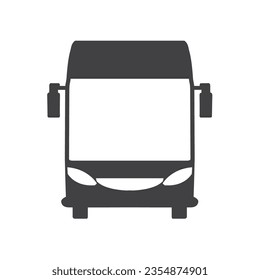 Vector city bus transport icon in flat style. Public transport icon, black bus icon isolated on white background. Bus icon vector for web and mobile app. bus sign and symbol. public transportation, 