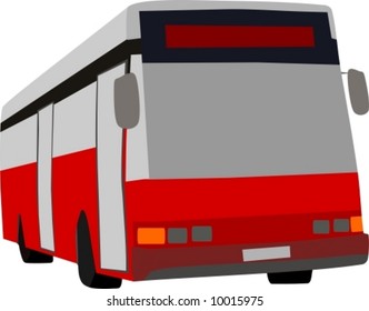 Vector City Bus Two Doors Stock Vector (Royalty Free) 10015975 ...