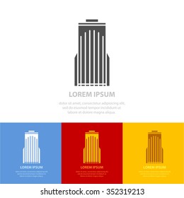 Vector city or company logo on different backgrounds