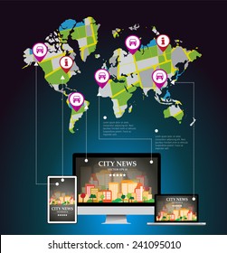 Vector of city concept
