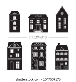 Vector city constructor. Isolated on the background. City creator. Make your perfect map.