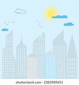 vector city design.metropolitan city vector high skyscrapers.
