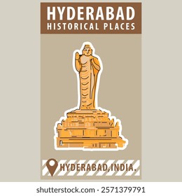 Vector city elements of historical place in Hyderabad.