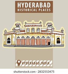 Vector city elements of historical place in Hyderabad.