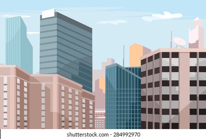Vector city flat illustration