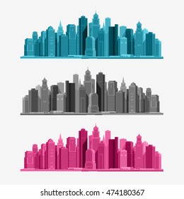 Vector city icons set