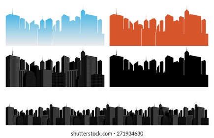 Vector City Icons Set On White Stock Vector (Royalty Free) 271934630 ...