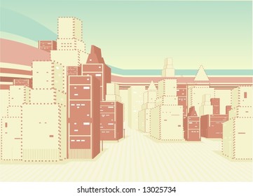 ilustración de ciudad vectorial