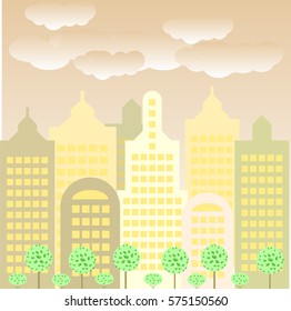 Vector city. Vector illustration.