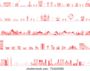 Vector city illustration set