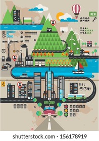 vector city info graphic elements