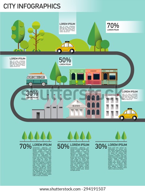 Vector city
info graphic elements. Ecology
poster