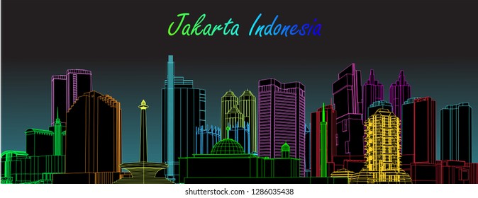 Vector City of Jakarta, Indonesia