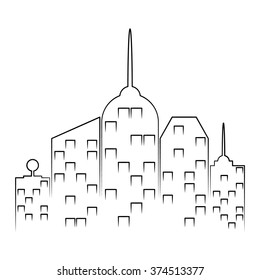 Vector city logo isolated on white background