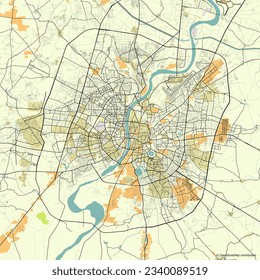 Mapa vectorial de Belo Ahmedabad, Gujarat, India