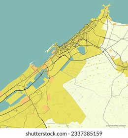 Vector city map of Alexandria Egypt