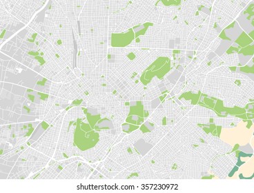 Vector City Map Of Athens, Greece