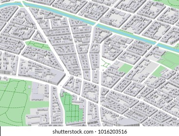 vector city map of Berlin district Kreuzberg south