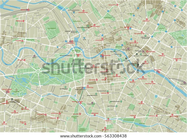 Vector City Map Berlin Well Organized Stock Vector (Royalty Free ...