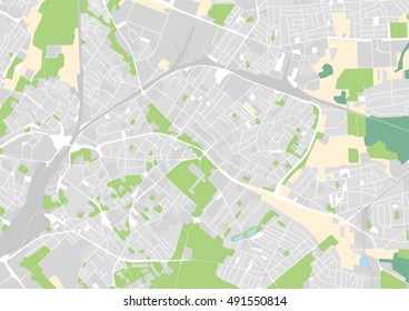 vector city map of Bialystok, Poland