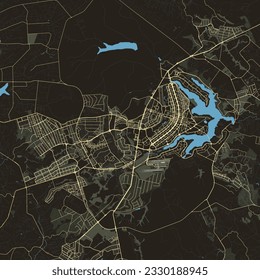 Vector City Map Brasilia - Brasilia, Brasilien