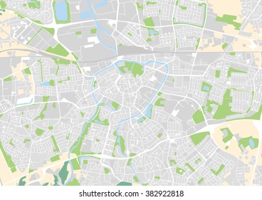 vector city map of Breda, Netherlands