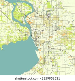 Vector city map of Buffalo, New York, USA