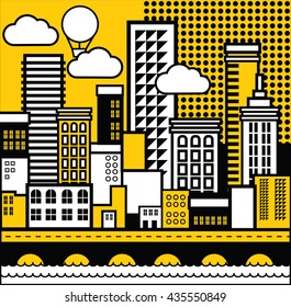 Vector city map with building.