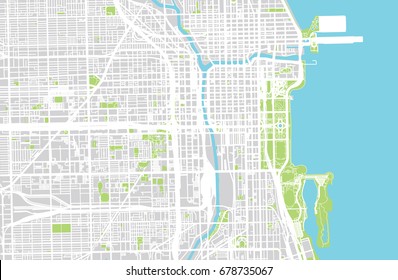 Vector City Map Chicago 260nw 678735067 