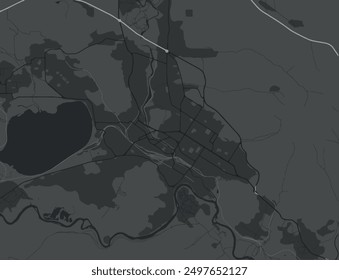 Vector city map of Chita in the Russian Federation with white roads isolated on a grey background.