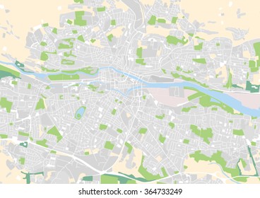 Vector City Map Of Cork, Ireland