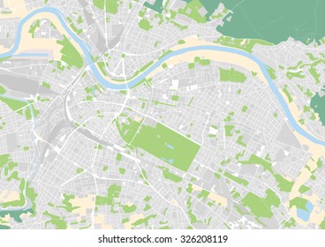 vector city map of Dresden, Germany