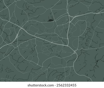 Vector city map of East Kilbride in the United Kingdom with white roads isolated on a green background.