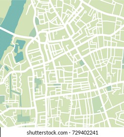 Vector city map of East London, United Kingdom