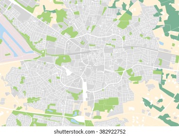 vector city map of Enschede, Netherlands