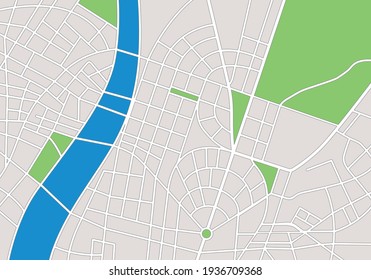 Vector city map, eps 10 file