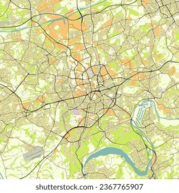 Mapa vectorial de Essen, Alemania