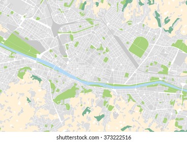 Vector City Map Of Florence, Italy