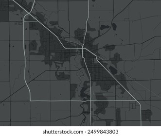 Vector city map of Goshen Indiana in the United States of America with white roads isolated on a grey background.