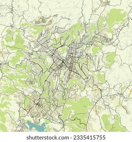 Vector city map of Guatemala 
