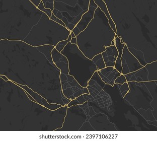 vector city map of Halifax Nova Scotia in Canada with with water, fields and parks, and roads.