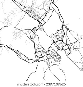 Vector city map of Halifax Nova Scotia in Canada with black roads isolated on a white background.