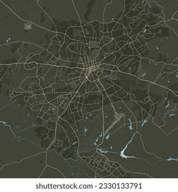 Vector City Map of Harare, Zimbabwe data from Openstreetmap