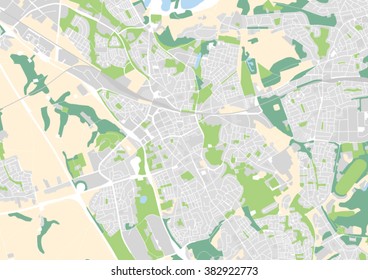 vector city map of Heerlen, Netherlands