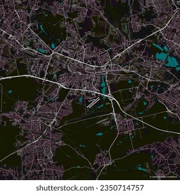 Vector city map of Katowice, Poland