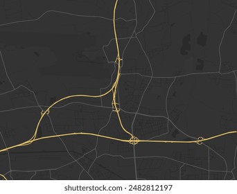 Vector city map of Langenhagen in Germany with white roads isolated on a green background.
