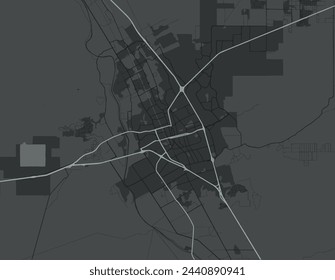 Vector city map of Las Cruces New Mexico in the United Stated of America with white roads isolated on a grey background.